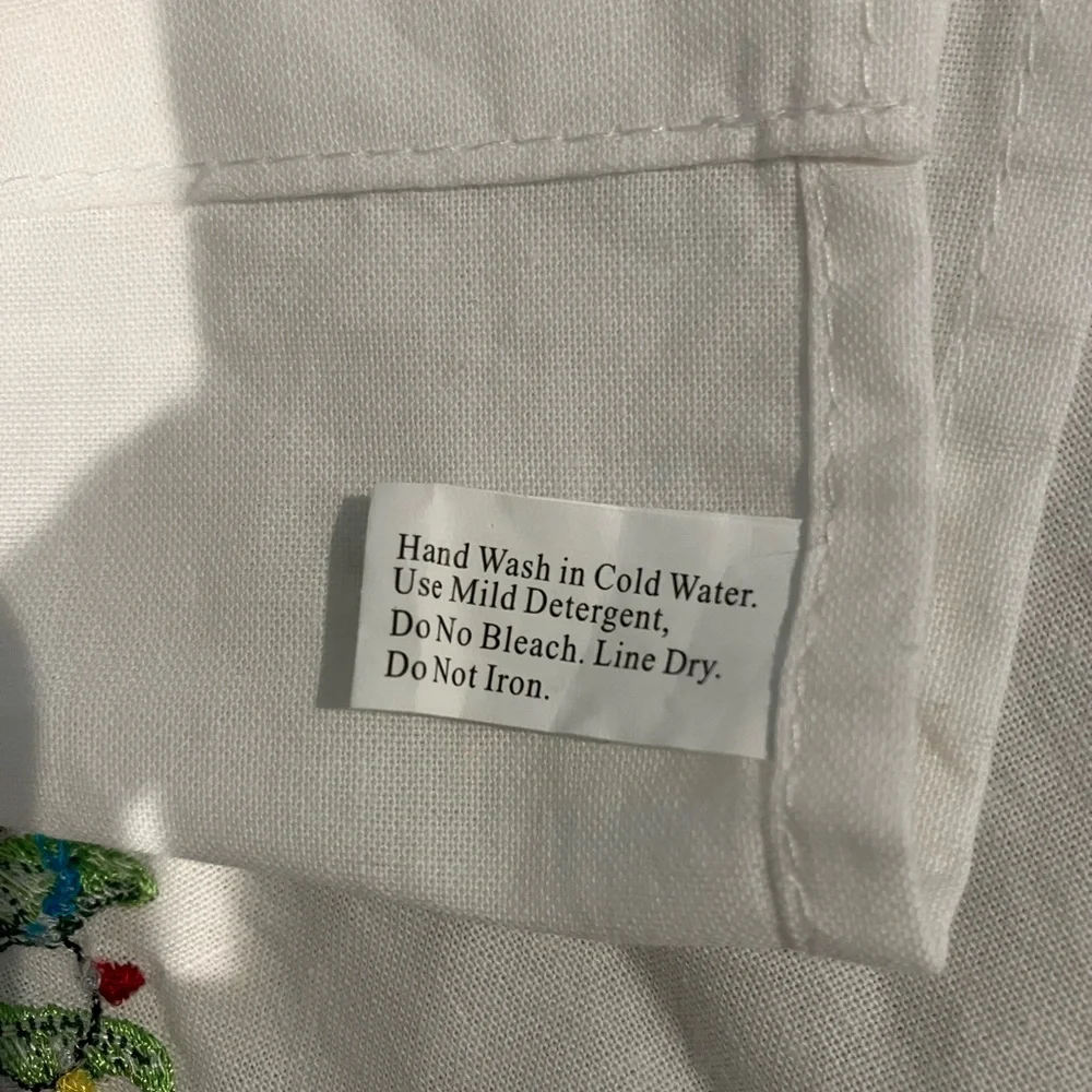 Merry Christmas Y’all white kitchen towel  embroidered palm tree